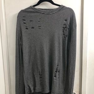 Punk sweater top with razor cut detailing